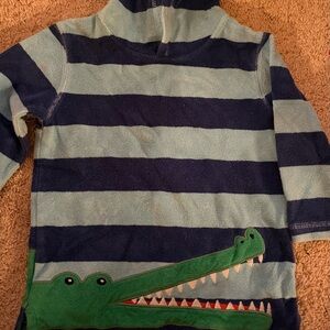 Mini Boden Alligator Appliqué Swim Coverup, Size 2-3Y